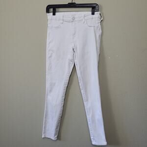 &‎ Denim Womens White Light Wash Pockets Stretch Denim Skinny Jeans Size 28